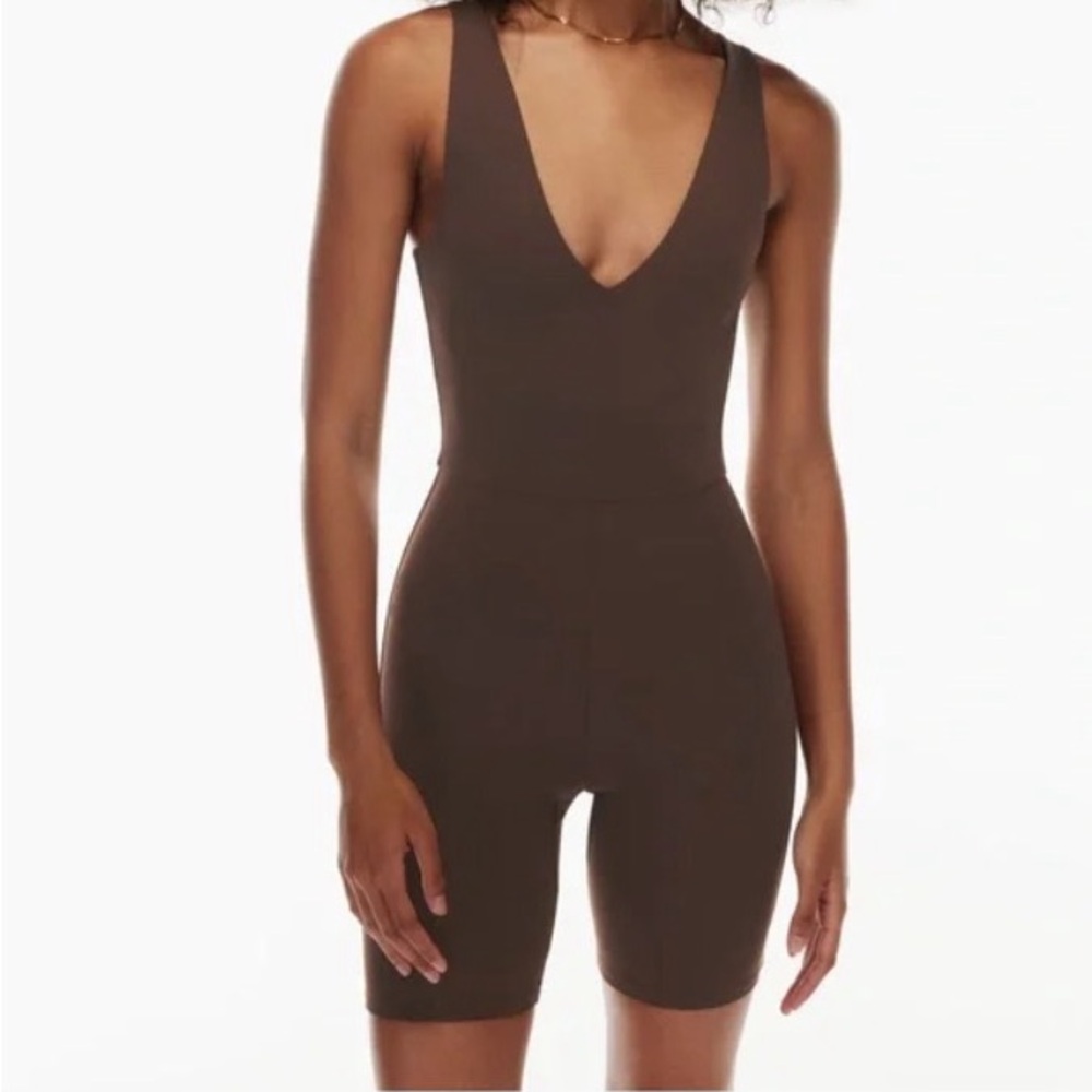 Brown Babaton Aritzia Romper